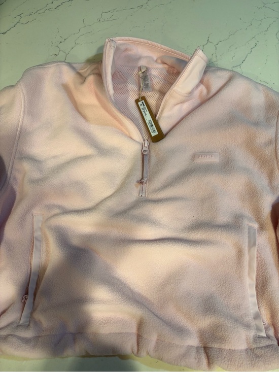 SKIMS Tops - SKIMS Blush Pink Half-Zip Fleece Pullover. Cozy & cute!